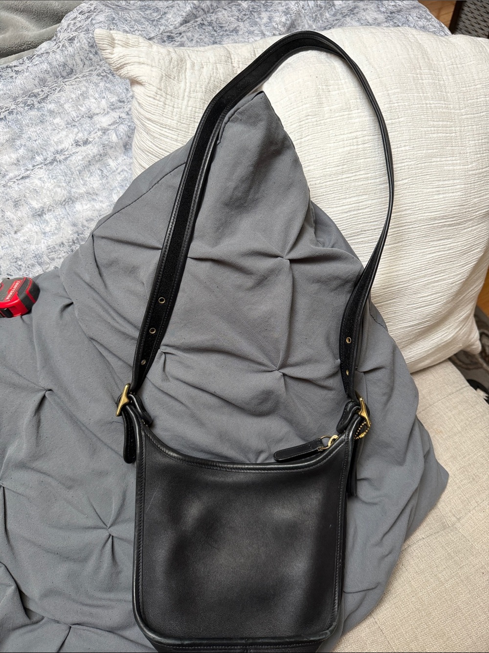 Coach Black Leather Adjustable Strap Crossbody - Picture 3 of 12